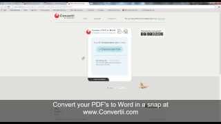 Convert CV from PDF to Word - Convertii