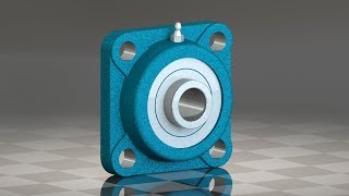 Square Flange Bearing Unit I SOLIDWORKS Tutorial | 1080p HD