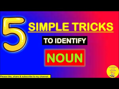 What type of word indicates that a noun is to follow?