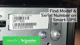 Locating Model & Serial Number on APC Smart-UPS | Schneider Electric