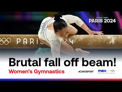 OUCH! – Sunisa Lee suffers a serious fall in the women's balance beam final! | #Paris2024 #Olympia