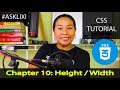 Chapter 10: CSS Tutorial - Height / Width