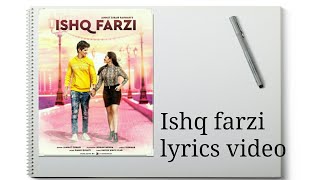 Lyrics video of song Ishq farzi |Jannat zubair & Rohan mehra From the company of Zee music company