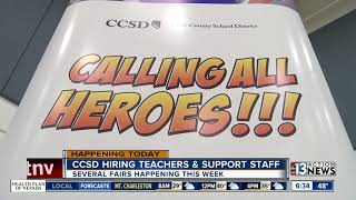 UPDATE: CCSD to hold hiring fairs this week