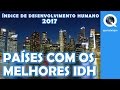 Países com os melhores índices de desenvolvimento humano - IDH 2017