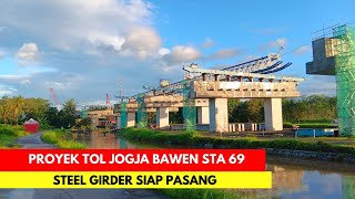 Perkembangan terbaru Proyek tol jogja bawen. Launcher girder STA 69 Banyurejo Yogyakarta.