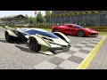 Lamborghini V12 Vision GT vs Ferrari LaFerrari at Monza Full Course