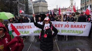 Tisztelet a bátraknak! 2016. március 15. Orbán múzeumlépcsőn a bátrak Kálvin terén