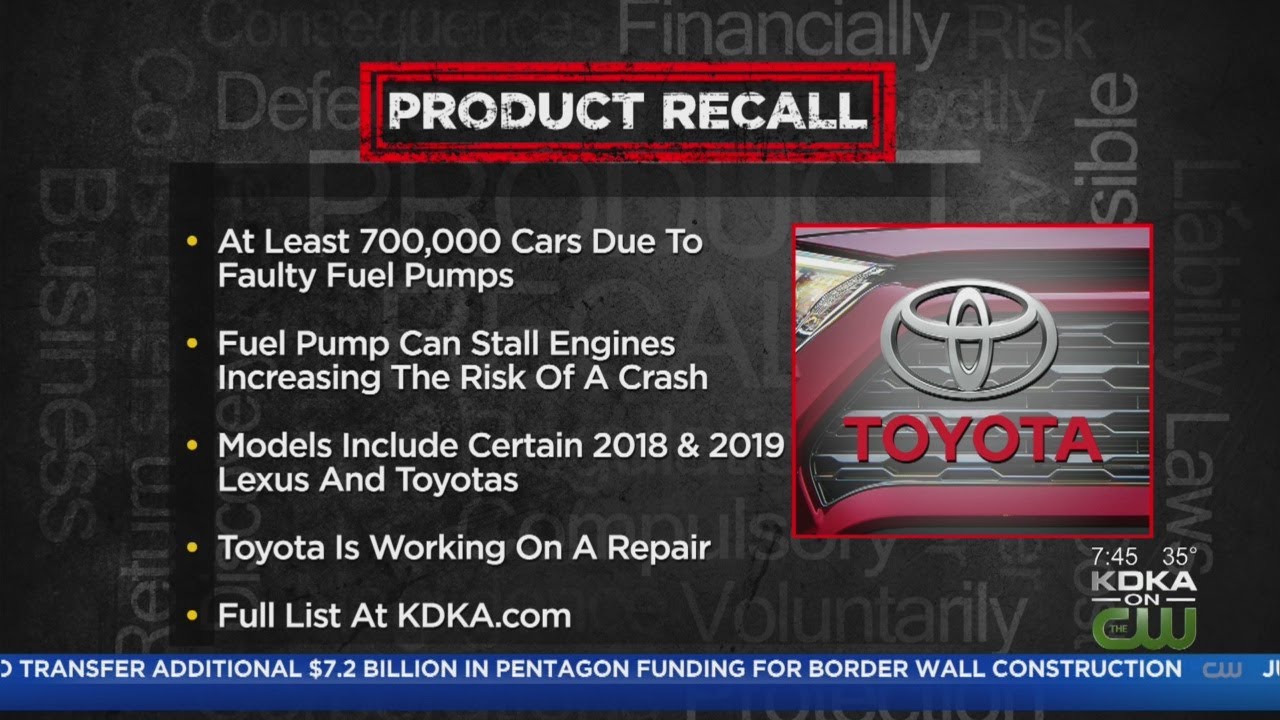 20092011 Toyota Vehicle Recalls
