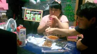 bj복부인 이소떡 (오뎅볶이 뚱뚱만두 튀김만두 튀김오뎅 양념김밥)  먹방 20150701 mukbang