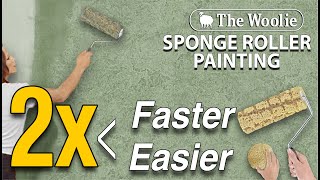 Sponge Painting Roller Faux Finish by The Woolie (How To Paint Walls) #FauxPainting #Howtopaint #DIY