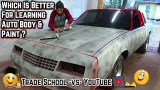 How To Wet Sand Primer & Prep A Car For Paint LEARN AUTO BODY & PAINT FROM TRADE SCHOOL OR YOUTUBE ?