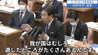 2023年2月15日「衆議院」予算委員会　枝野幸男議員２「大規模なメガソーラーとか、大規模洋上風力に目が行っているというこの感覚が、再生可能エネルギーの発達を遅らせたっていう感覚ありませんか」