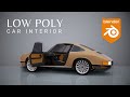 LOW POLY Car interior in Blender