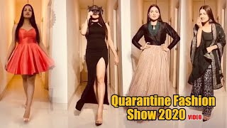 Bollywood Actresses Himanshi Khurrana Entry on Ramp Walk | Quarantine Fashion Show 2020