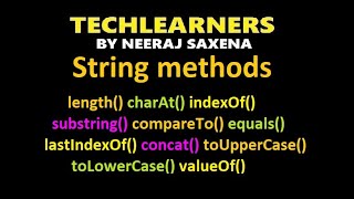 Java string methods