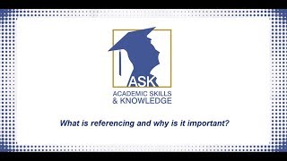What is referencing and why is it important?