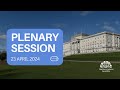 Plenary Session - Tuesday 23 April 2024