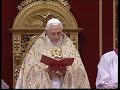 Hino: Christe Redemptor omnium! (Te Deum com o Papa Bento XVI na Basílica de São Pedro - 2009)