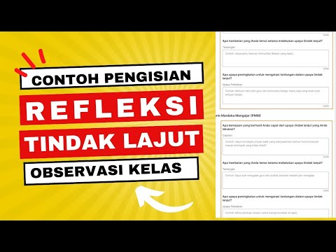 Contoh Pengisian Formulir Refleksi Tindak Lanjut Observasi Kelas Di Pmm ...