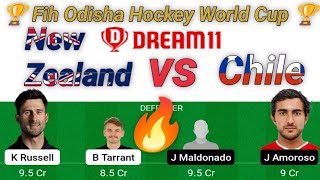 NZ vs CHI dream11 team prediction || NewZealand vs Chile fih men's hockey world cup match #HWC2023