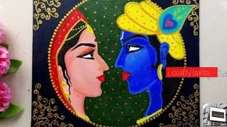 Radhe Krishna painting for beginners l.           Easy step by step tutorial