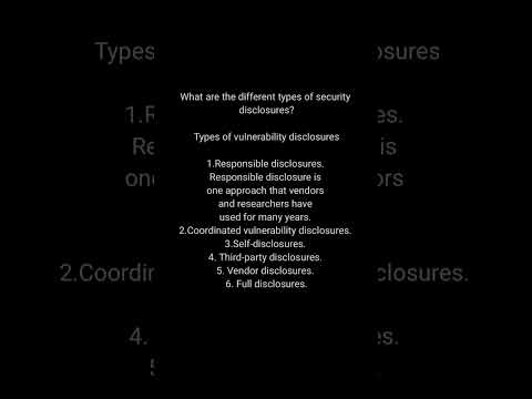 What are the different types of securities disclosures?