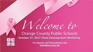 OCPS | Rule Development Workshop — Audio Only