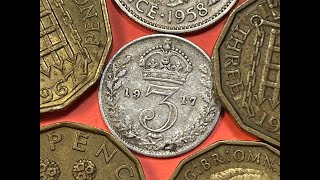 UK THREE PENCE 1917 - In 2019 London Mint Gave Away $1 Million Pounds Great Britain Silver 3p Coins