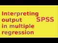 SPSS for newbies: Interpreting the basic output of a multiple linear regression model