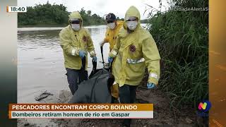 Pescadores encontram corpo boiando no Rio Itajaí Açu