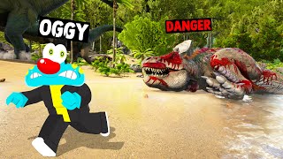 Oggy Surviving For 1000 Days From DANGER Dinosaurs | ARK: Survival Evolved ! #Ep1 .ft Oggy