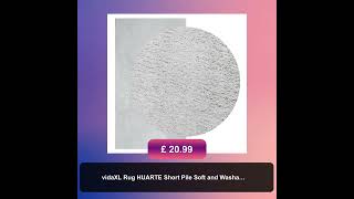 vidaXL Rug HUARTE Short Pile Soft and Washable Grey 60x110 cm