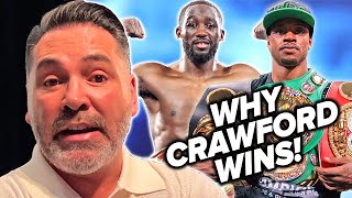 De La Hoya details why Crawford beats Spence; gives Canelo vs Charlo reaction & more!