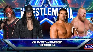 FULL MATCH -  BROCK LEDNAR \u0026 THE GREAT KHALI VS UNDERTAKER \u0026 KANE