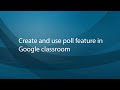 Create and use poll feature in Google Meet