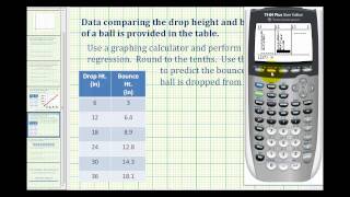 Ex 1: Create a Scatter Plot and then Perform Linear Regression on the Calculator