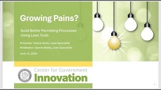 Growing Pains: Build Better Permitting Processes Using Lean Tools Webinar