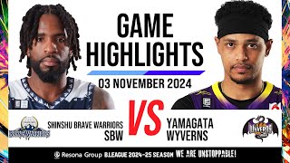 Shinshu Brave Warriors vs. Yamagata Wyverns - Game Highlights