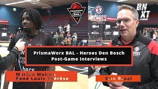 PrismaWorx BAL - Heroes Den Bosch (11-Jan) : Wedstrijd interviews