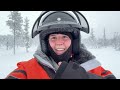 our first time snowmobiling in lapland finland