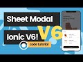 How to use the Ionic 6 Bottom Sheet Modal Component with React (Ionic Framework)