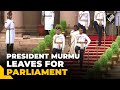 President Droupadi Murmu leaves for Sansad Bhavan to address joint sitting of Parliament