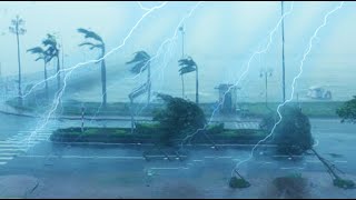 🔴The BEST Rain Thunderstorm Sounds for Sleeping | Heavy Hurricane Rain, Intense Thunder \u0026 Storm Wind