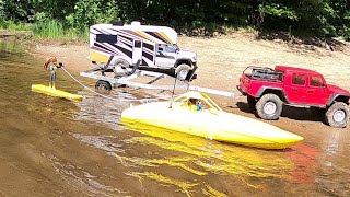 RC WAKEBOARDING,SCALE BOAT LAUNCH,CAMPER TRUCK ADVENTURE.