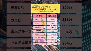 【第2弾】もしも10年前に100万円買っていたら？#株式投資 #お金の勉強 #お金教育#ポイント運用