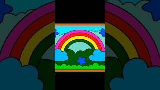 how to draw a rainbow and clouds easy with colours #viral #drawing #trending #rainbow