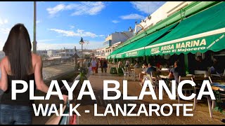 [4K] Virtual Playa Blanca, Lanzarote. Tour of Town \u0026 Seafront. What to see in 1 day