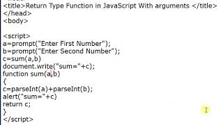 Return Statement Function in JavaScript in Hindi || By : Anu Monga