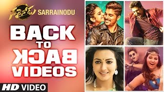 Sarrainodu Video Teasers Back To Back || Sarrainodu Songs | Allu Srjun, Rakul Preet | SS Thaman Hits